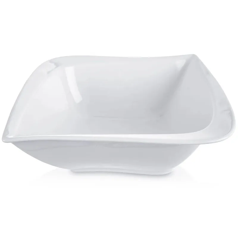 Miska Sałatkowa Porcelanowa Do Serwowania Podawania 21,5 x 21,5 cm MEBLIVA