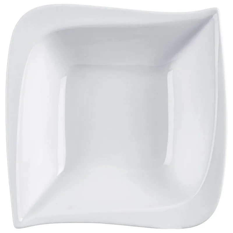 Miska Sałatkowa Porcelanowa Do Serwowania Podawania 21,5 x 21,5 cm MEBLIVA