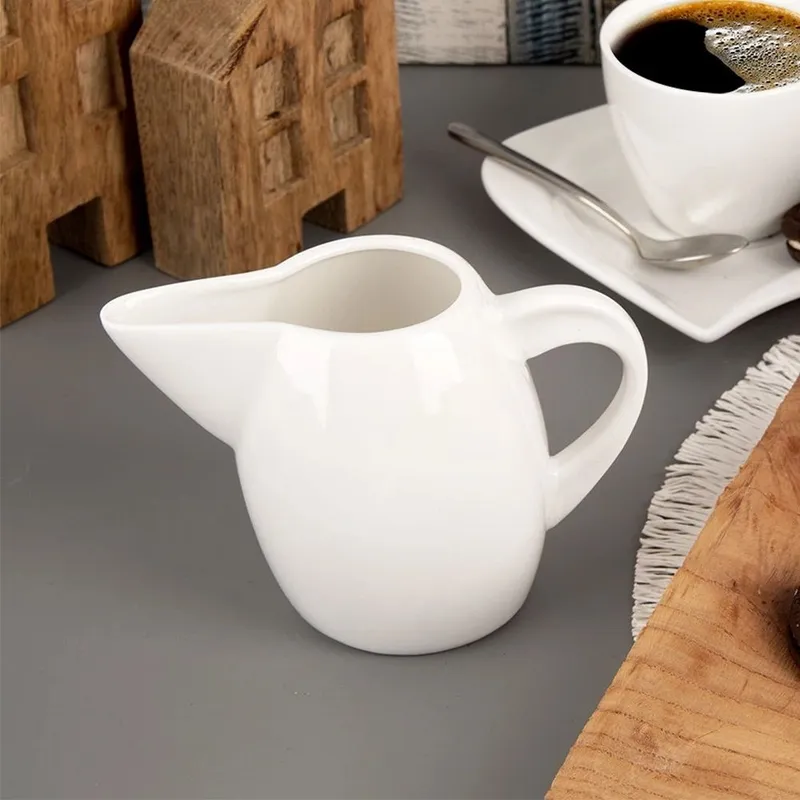 Mlecznik Porcelanowy MONA MUSICA 200 ml Do Zmywarki MEBLIVA - Biały