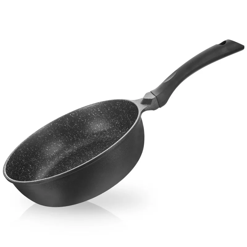 Patelnia Granitowa Głęboka Wysoka Gaz Indukcja Grande 28 cm MEBLIVA