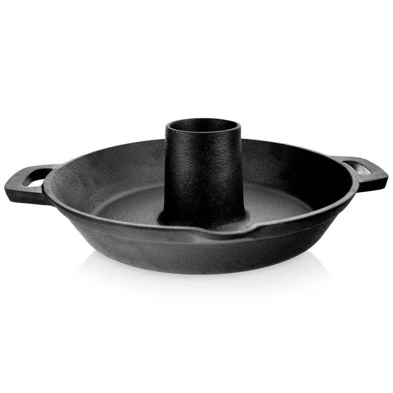 Patelnia Żeliwna 28 cm Litina Ze Stojakiem Na Kurczaka Grill GARDIVA