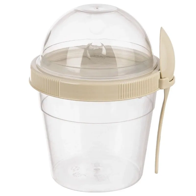 Kubek Pojemnik Na Jogurt Musli Lunchbo X 400 ml Z Łyżeczką 13,5 cm MEBLIVA