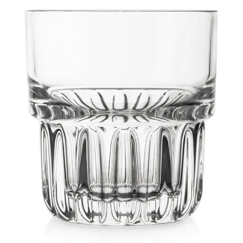 Szklanka Do Napojów Wody Sztaplowana Żłobione Dno 200 ml MEBLIVA