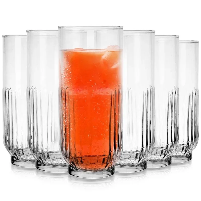 Szklanki Do Napojów Soku Wody Wysokie 380 ml Zestaw 6 szt. MEBLIVA