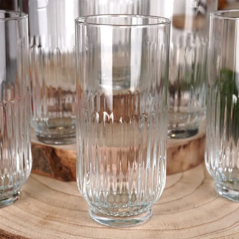 Szklanki Do Napojów Soku Wody Wysokie 380 ml Zestaw 6 szt. MEBLIVA