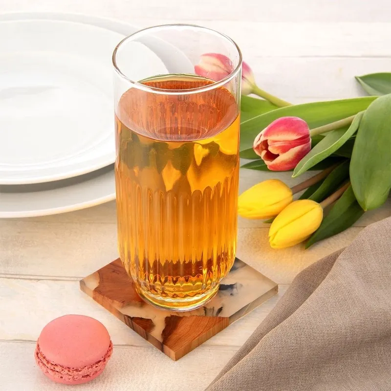 Szklanki Do Napojów Soku Wody Wysokie 380 ml Zestaw 6 szt. MEBLIVA