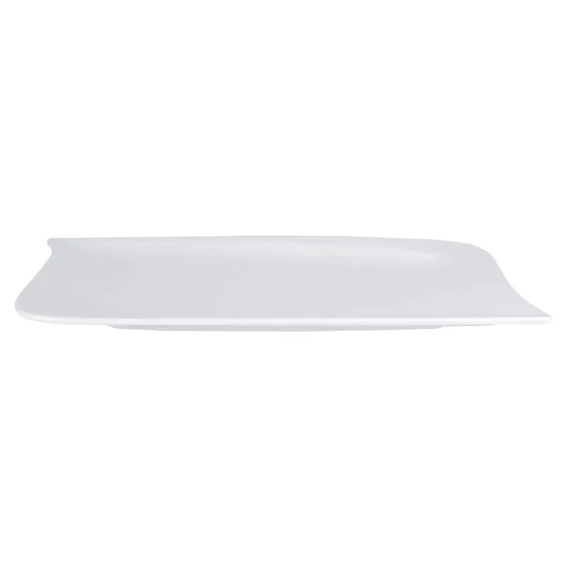 Talerz Do Serwowania Podawania Porcelanowy Ozdobny 28x18 cm MEBLIVA - Biały