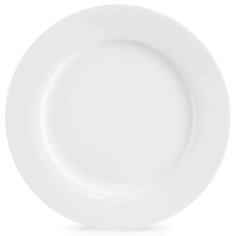 Talerz Obiadowy Płytki Porcelanowy MONA 27 cm Zmywarka MEBLIVA - Biały