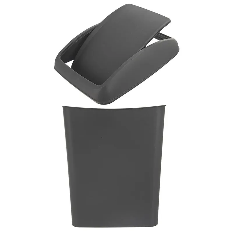 Kosz Na Śmieci Plastikowy 10 l Wytrzymały I Pojemny MEBLIVA - Szary