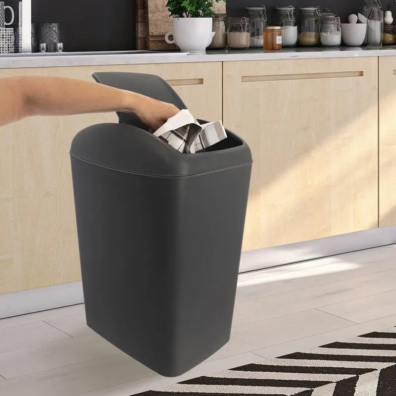 Kosz Na Śmieci Odpady Kompostownik Z Klapką Plastikowy 40 l GARDIVA - Szary