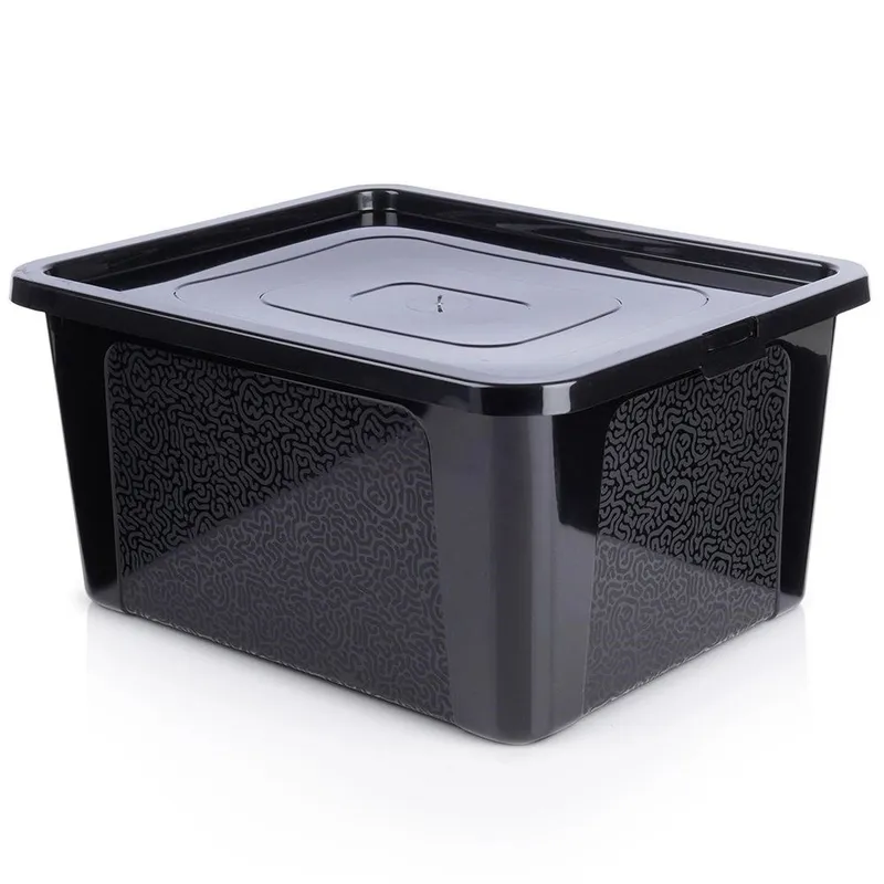 Pojemnik Do Przechowywania Z Pokrywką 20 l 40 x 33 x 20 cm MEBLIVA - Czarny