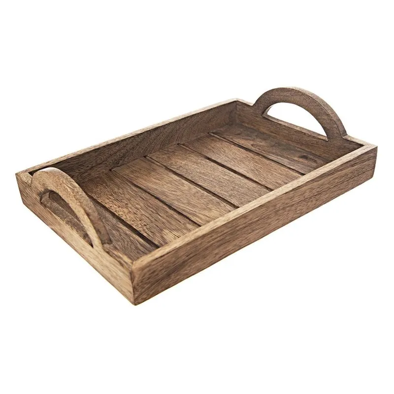 Taca Deska Do Serwowania Loft Drewniana Dekoracyjna 30,5 x 20,5 cm MEBLIVA