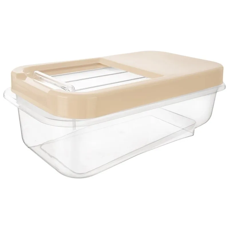 Pojemnik Na Kapsułki Karmę Proszek 5 l 35 x 19,5 x 13 cm MEBLIVA - Beżowy