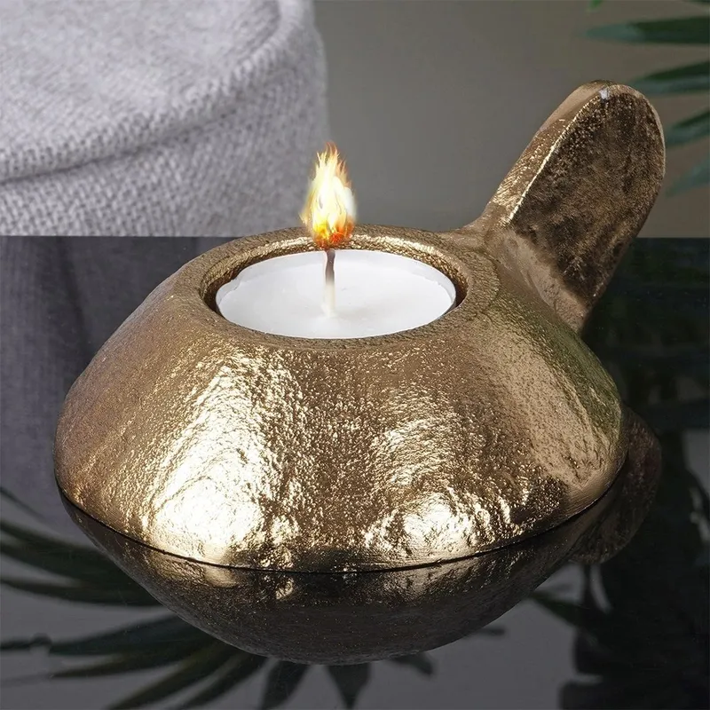 Świecznik Na Tealight Aluminium HOME STYLING COLLECTION MEBLIVA - Złoty