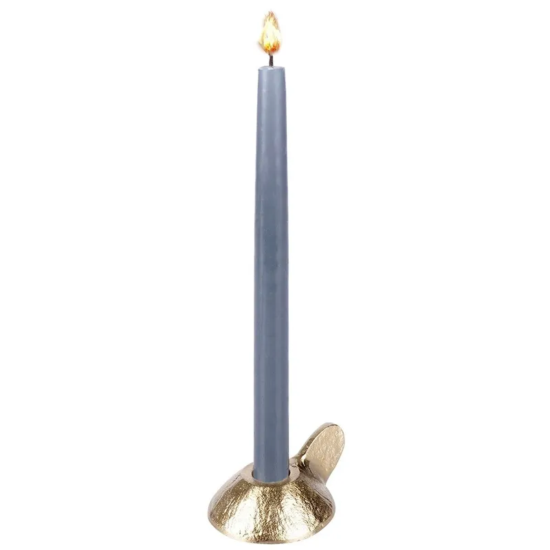 Świecznik Na Długą Świecę Aluminium HOME STYLING COLLECTION MEBLIVA - Złoty