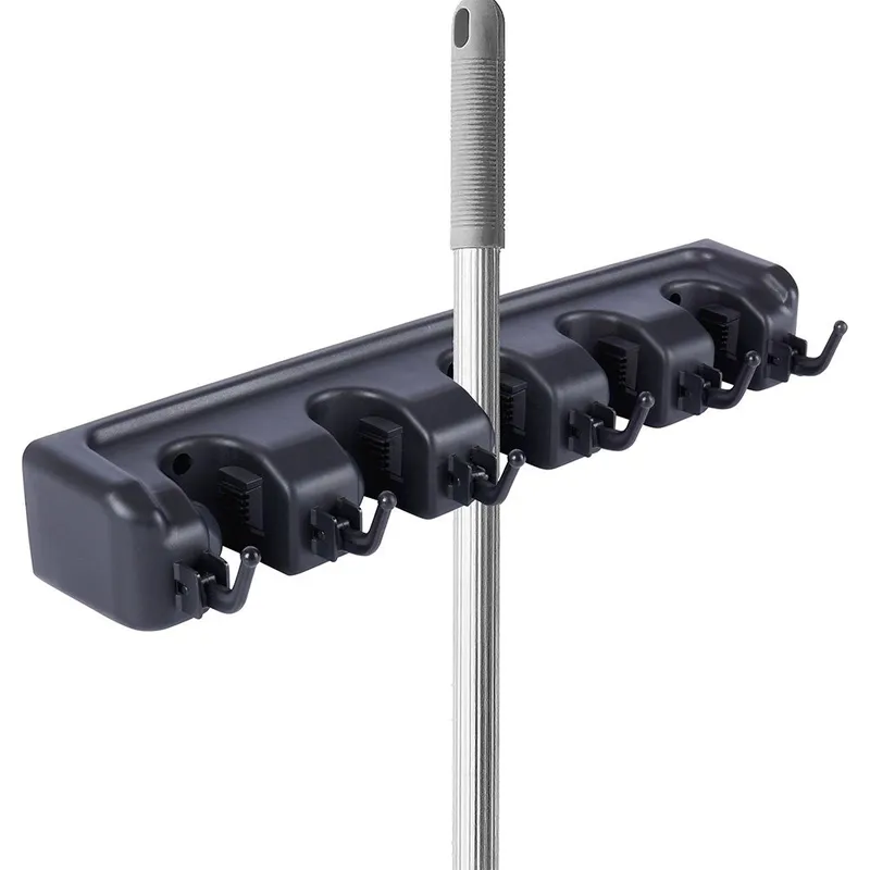 Wieszak Na Mopa Ścienny 5 Automatycznych Uchwytów 41 cm MEBLIVA