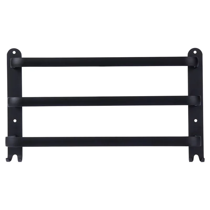 Wieszak Na Ręczniki Łazienkowy Ścienny Aluminiowy 40x15x23 MEBLIVA - Czarny