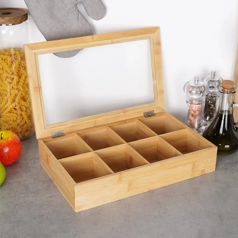 Organizer Na Herbatę Bambusowy EXCELLENT HOUSEWARE 32 x 20 x 6,5 MOVEMANIA