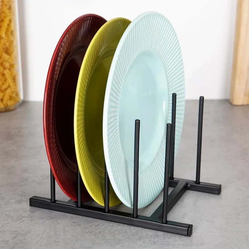Stojak Na Pokrywki Talerze Metalowy LOFT 4 szt. 19,5 cm MOVEMANIA - Czarny