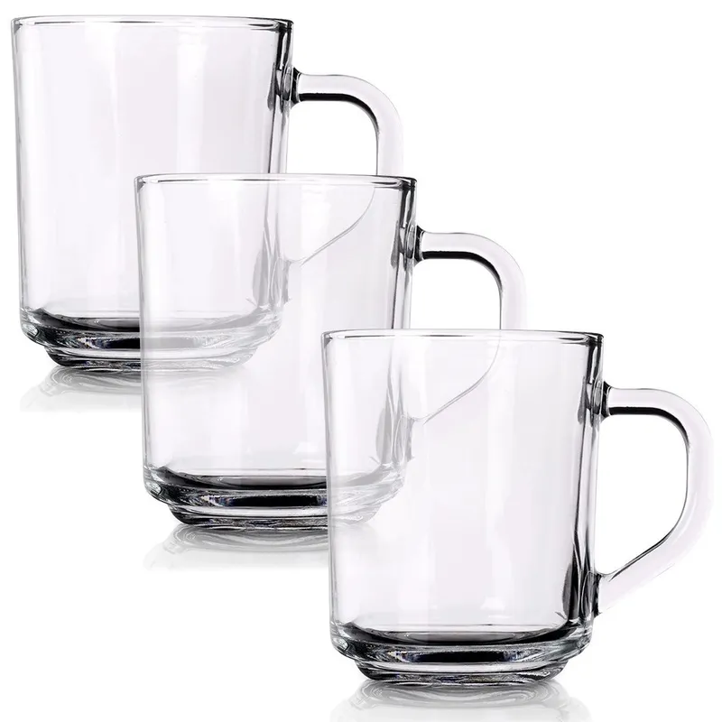 Szklanki Do Kawy Herbaty Zestaw 3 szt. 230 ml EXCELLENT Z Uchwytem MEBLIVA