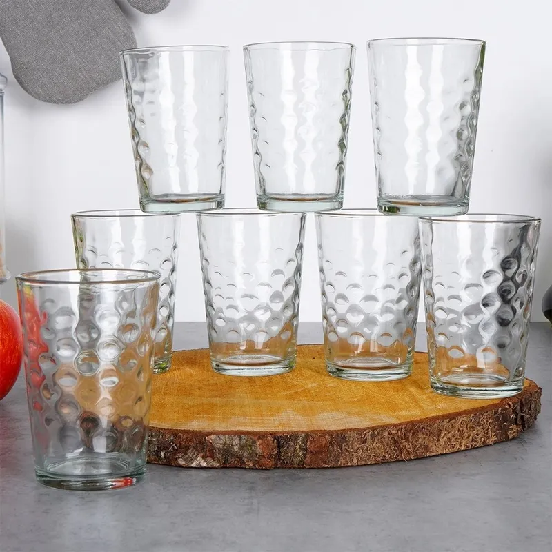 Szklanki Zestaw 8 szt. 200 ml EXCELLENT HOUSEWARE Zdobione MEBLIVA