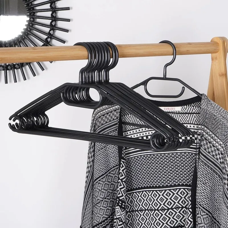 Wieszaki Na Ubrania 10 szt. STORAGE SOLUTIONS Obrotowe MEBLIVA - Czarne