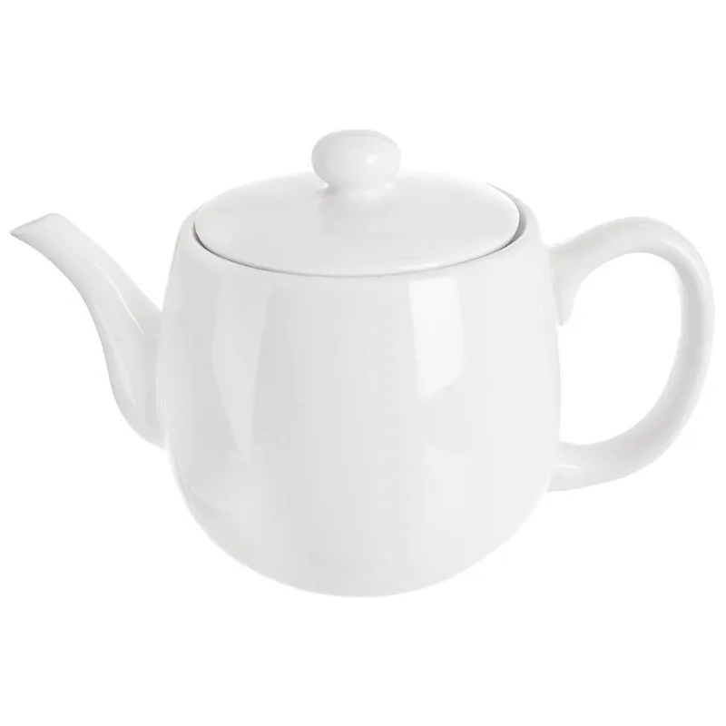Dzbanek Z Zaparzaczem Do Herbaty Porcelanowy Mona 700 ml MEBLIVA - Biały