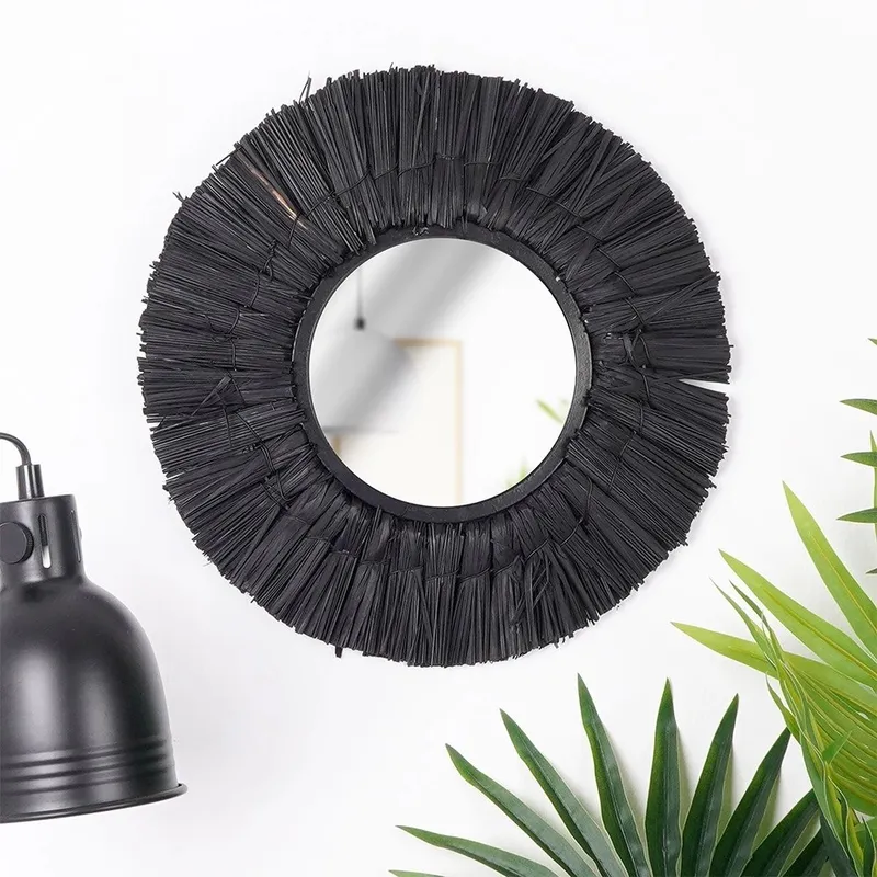 Lustro Ścienne Z Ramą Wiszące Ozdobne Dekoracyjne Boho HOME STYLING MEBLIVA