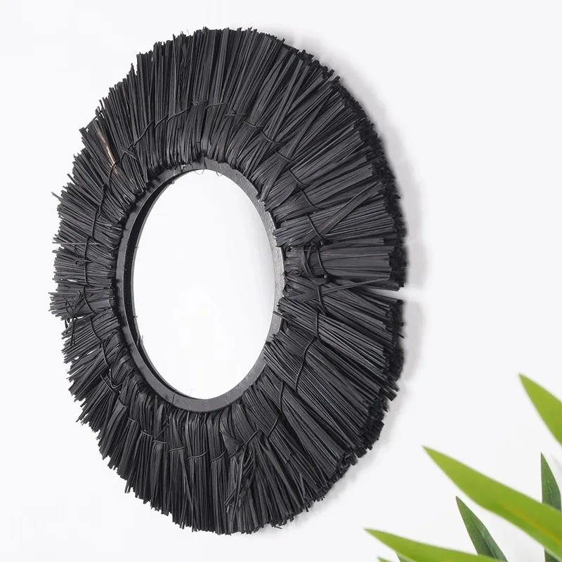 Lustro Ścienne Z Ramą Wiszące Ozdobne Dekoracyjne Boho HOME STYLING MEBLIVA