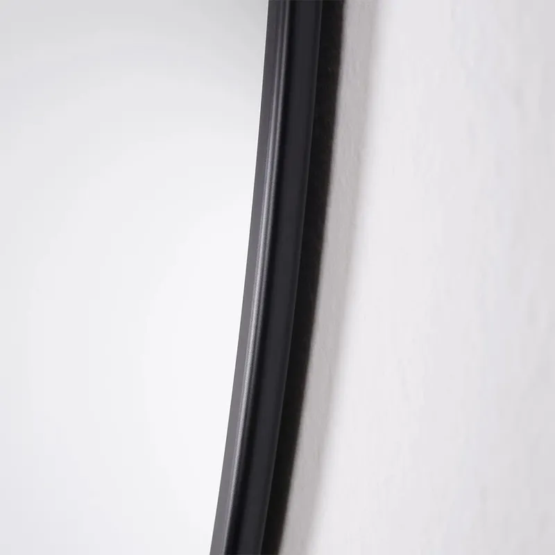 Lustro Ścienne Okrągłe 55 cm MEBLIVA - Czarne