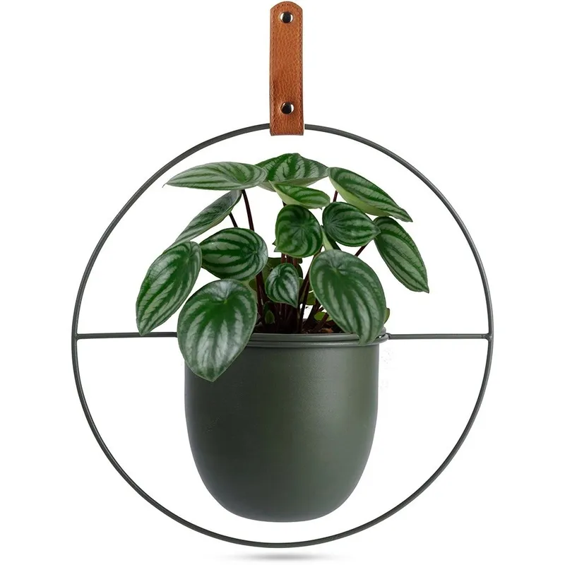 Osłonka Na Doniczkę Wisząca Metalowa 30 x 30 cm HSC Loft GARDIVA - Zielona