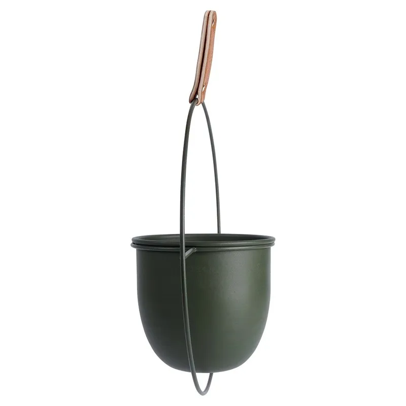 Osłonka Na Doniczkę Wisząca Metalowa 30 x 30 cm HSC Loft GARDIVA - Zielona