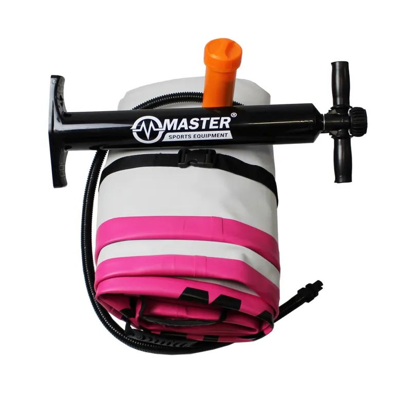 Airtrack Mata Gimnastyczna 300 x 100 x 10 cm MOVEMANIA - Różowa-Szara