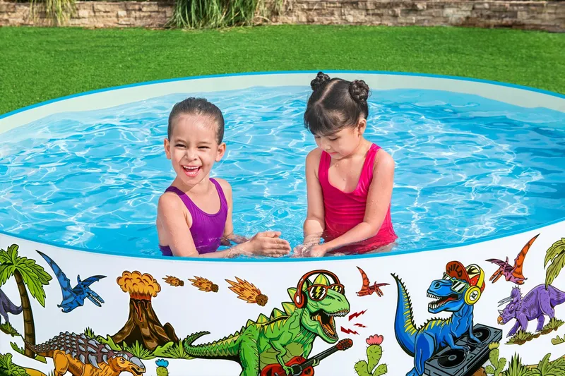 Basen Brodzik Dla Dzieci Do Kąpieli Zabawy Ogrodowy Dinozaury 244 MOVEMANIA