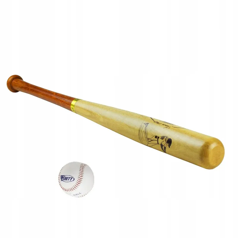 Drewniany Kij Baseballowy LONDERO 75 cm Z Piłką Do Baseballa