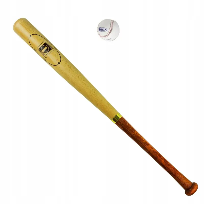 Drewniany Kij Baseballowy LONDERO 75 cm Z Piłką Do Baseballa