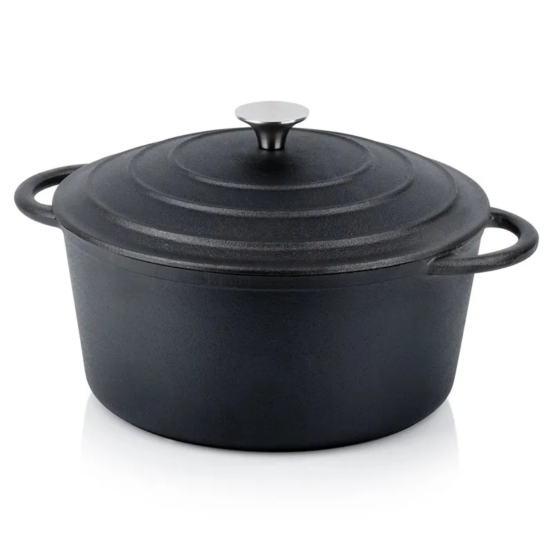 Garnek Żeliwny Solidny Gaz Indukcja Solidny Uniwersalny 33x26x12 cm MEBLIVA