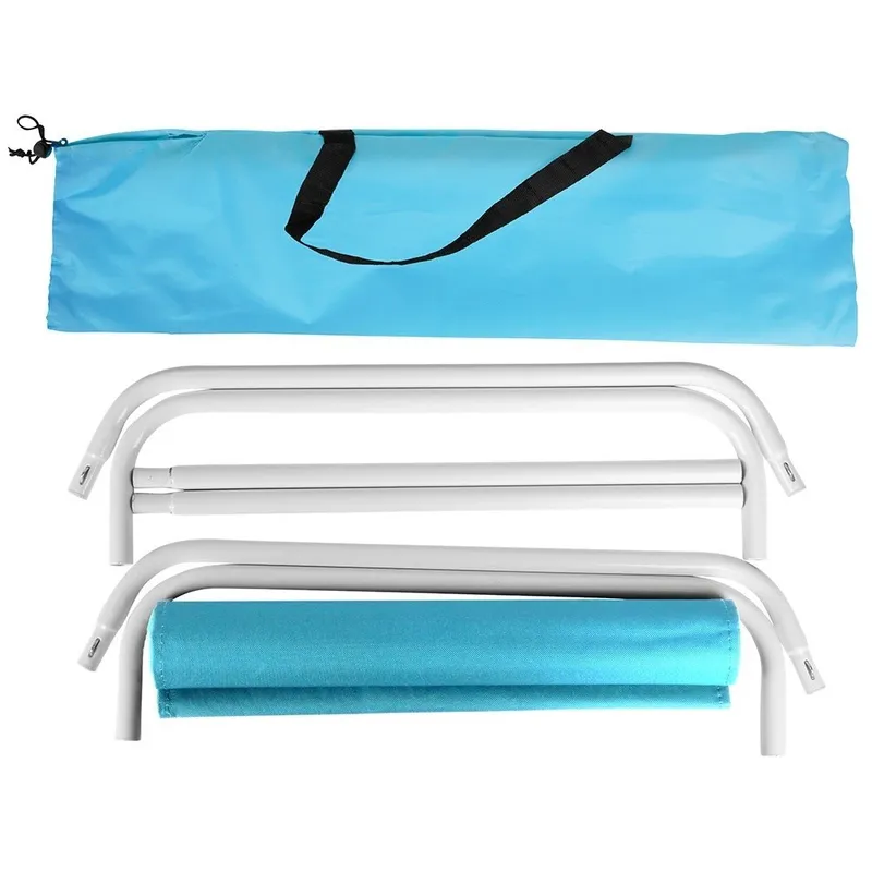 Leżak Plażowy Składany Metalowy Z Torbą Transportową 86 x 51,5 cm GARDIVA