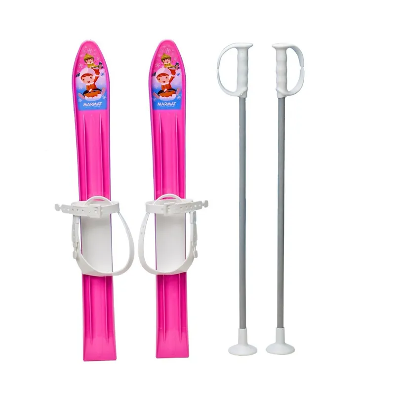 Narty Dla Dzieci Zestaw MARMAT Pink 60 cm MOVEMANIA