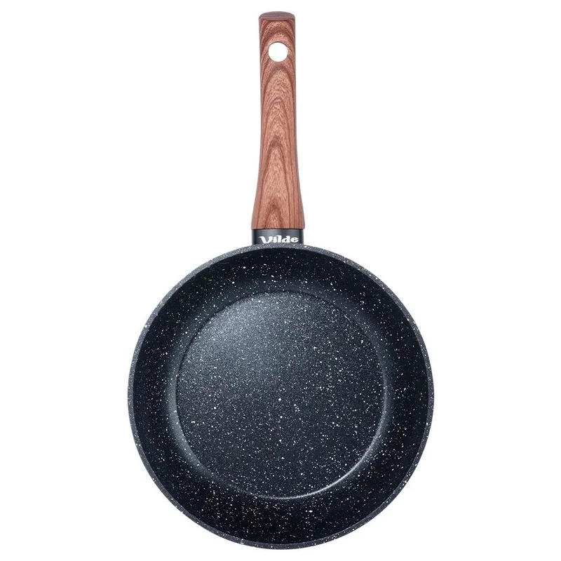 Patelnia Granitowa Nieprzywierająca 20 cm Black&Wood Indukcja MEBLIVA