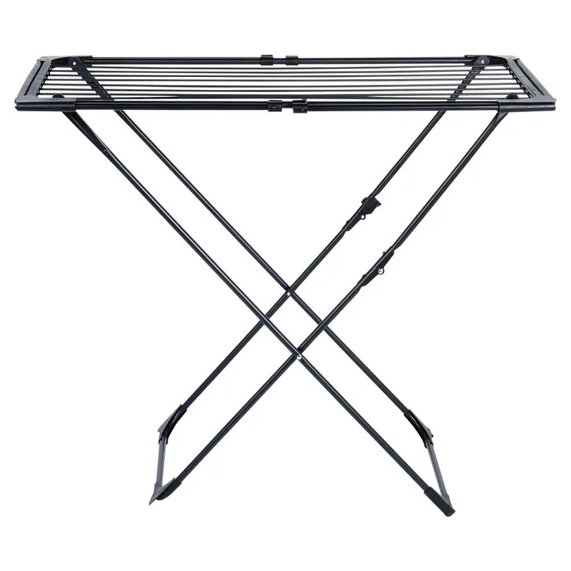 Suszarka Na Pranie Metalowa Rozsuwana XXL Solidna 108-182 MEBLIVA - Czarna