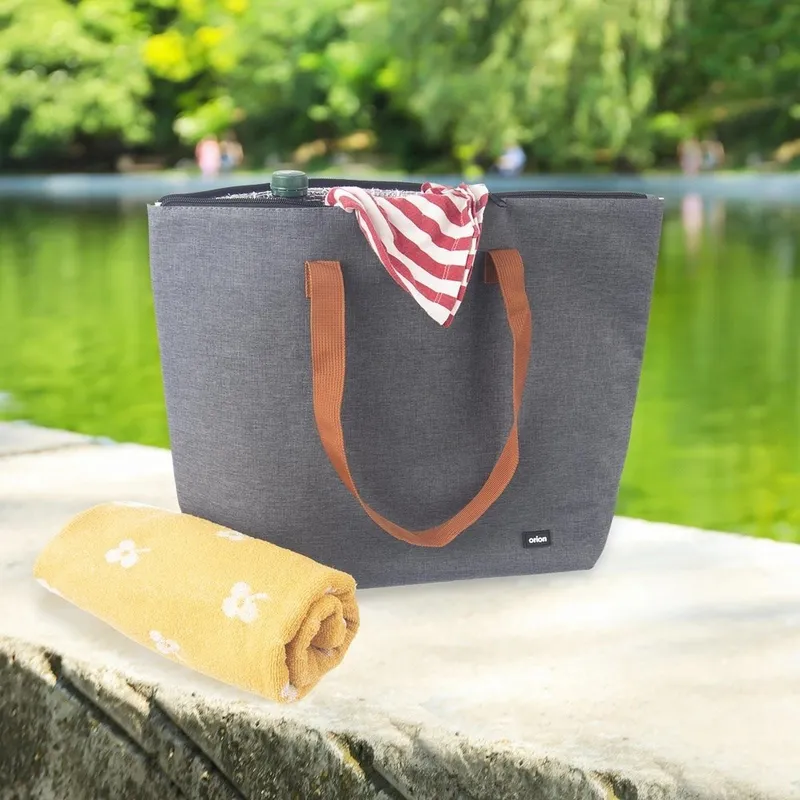 Torba Termiczna Shopper Solidna Wytrzymała 44 x 11 x 35 MOVEMANIA - Szara