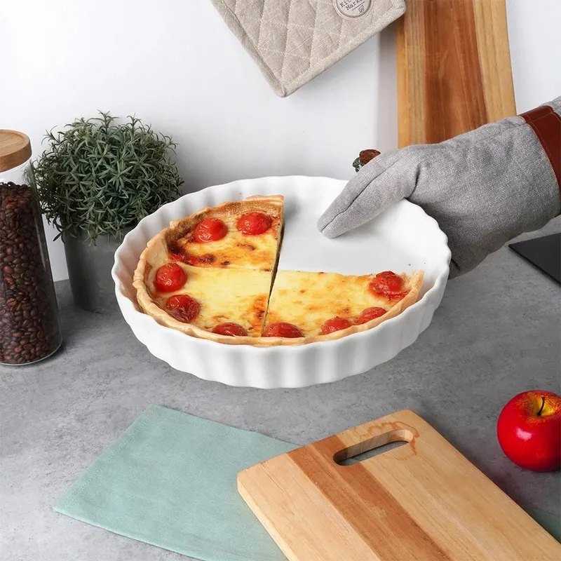 Forma Do Pieczenia Tarty Na Tartę Ceramiczna Tortownica 24,5 cm MEBLIVA