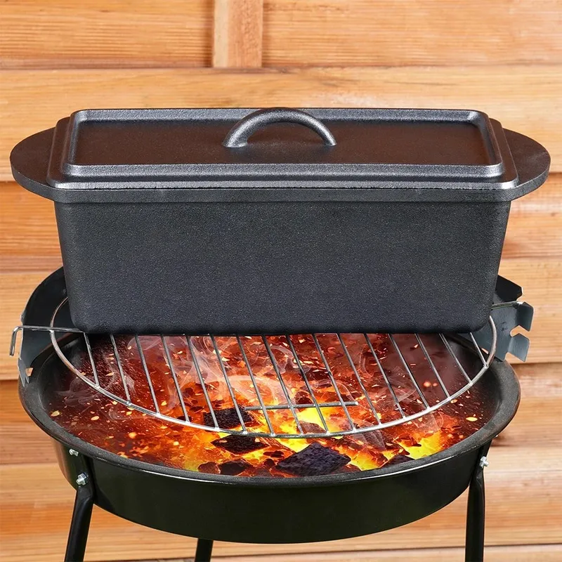 Forma Do Wypiekania Chleba Z Pokrywką Żeliwna 35 cm 3 l MEBLIVA