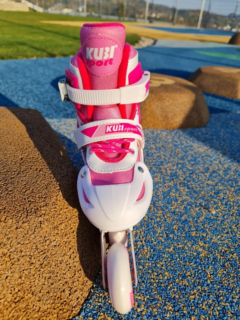 Rolki Dla Dzieci Dziecięce Regulowane Solidne R. 39-42 MOVEMANIA - Różowe