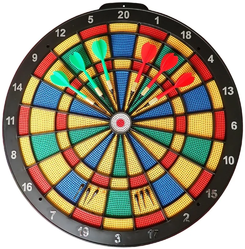 Zestaw Tarcza Soft Perforowana Dart Gra W Rzutki Lotki 45 cm MOVEMANIA