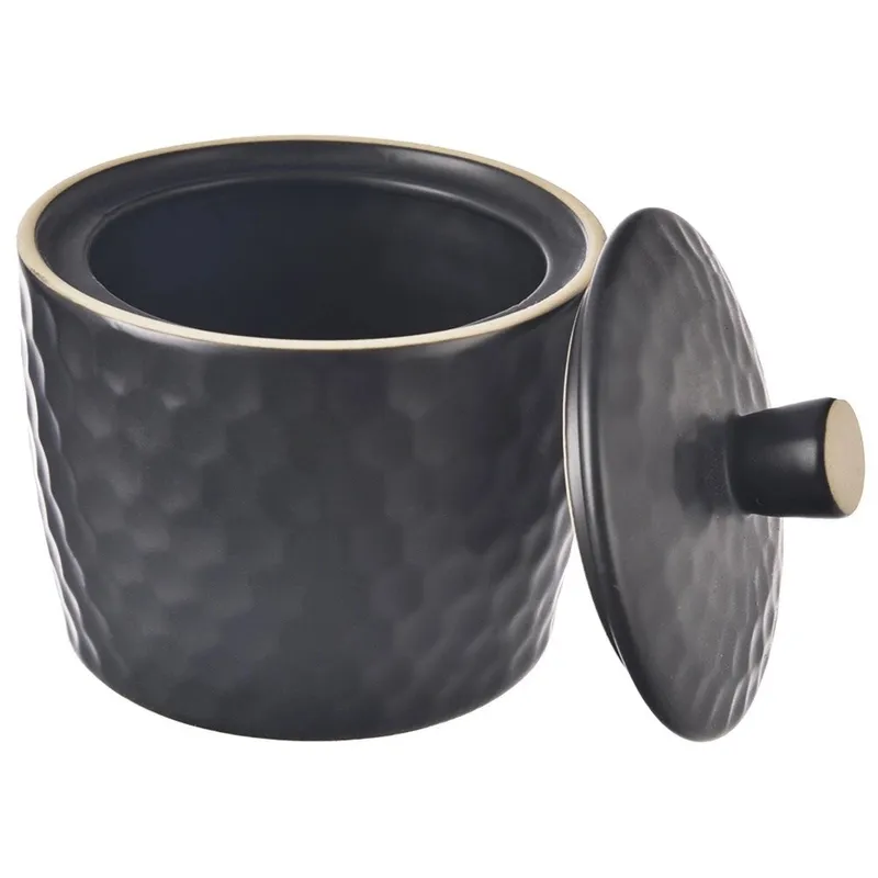 Cukierniczka Cukiernica Ceramiczna Ozdobna Klasyczna 320 MEBLIVA - Czarna