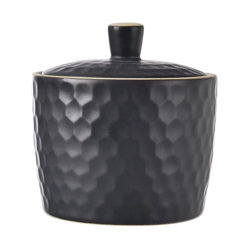 Cukierniczka Cukiernica Ceramiczna Ozdobna Klasyczna 320 MEBLIVA - Czarna