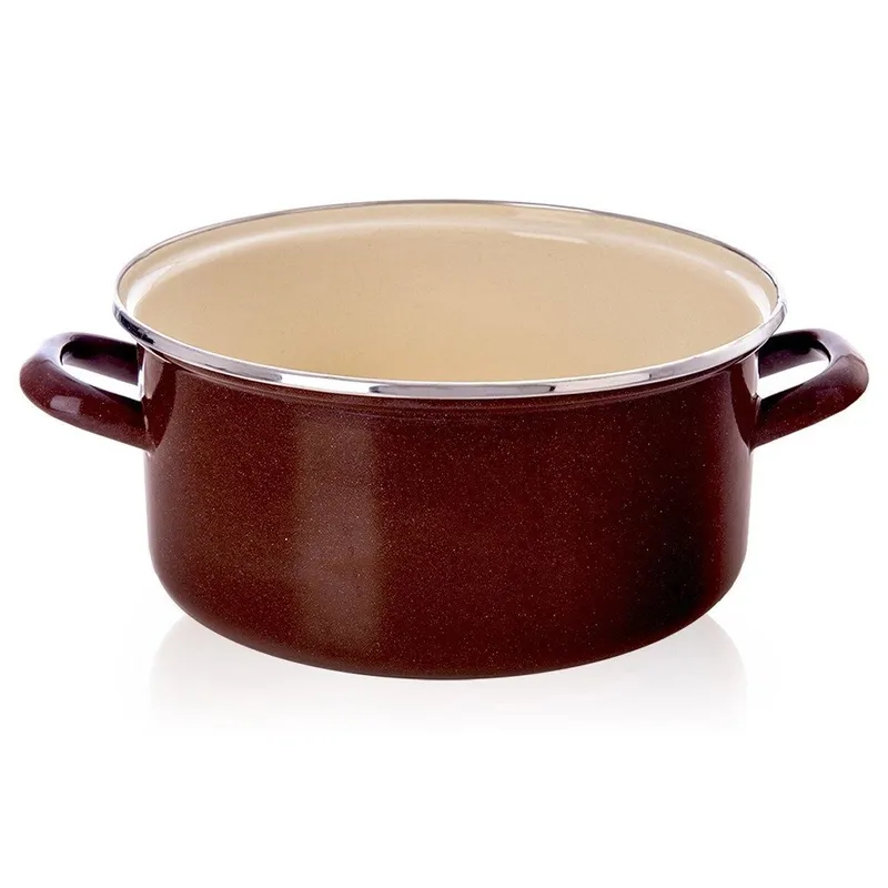 Garnek Emaliowany Tradycyjny Gaz Indukcja Do Gotowania 26 cm, 5 l MEBLIVA