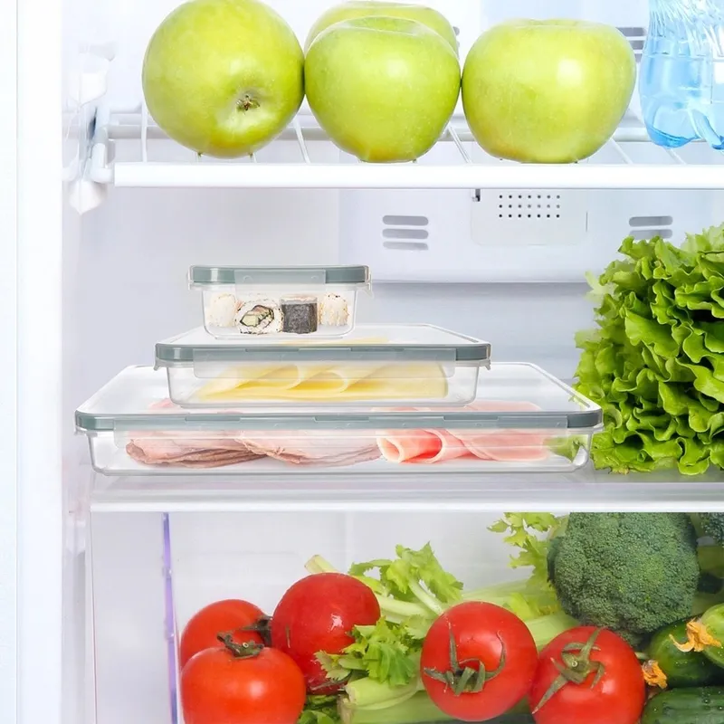 Pojemnik Na Jedzenie Ser Wędlinę Z Pokrywką Uszczelką Płaski 1,5 l MEBLIVA